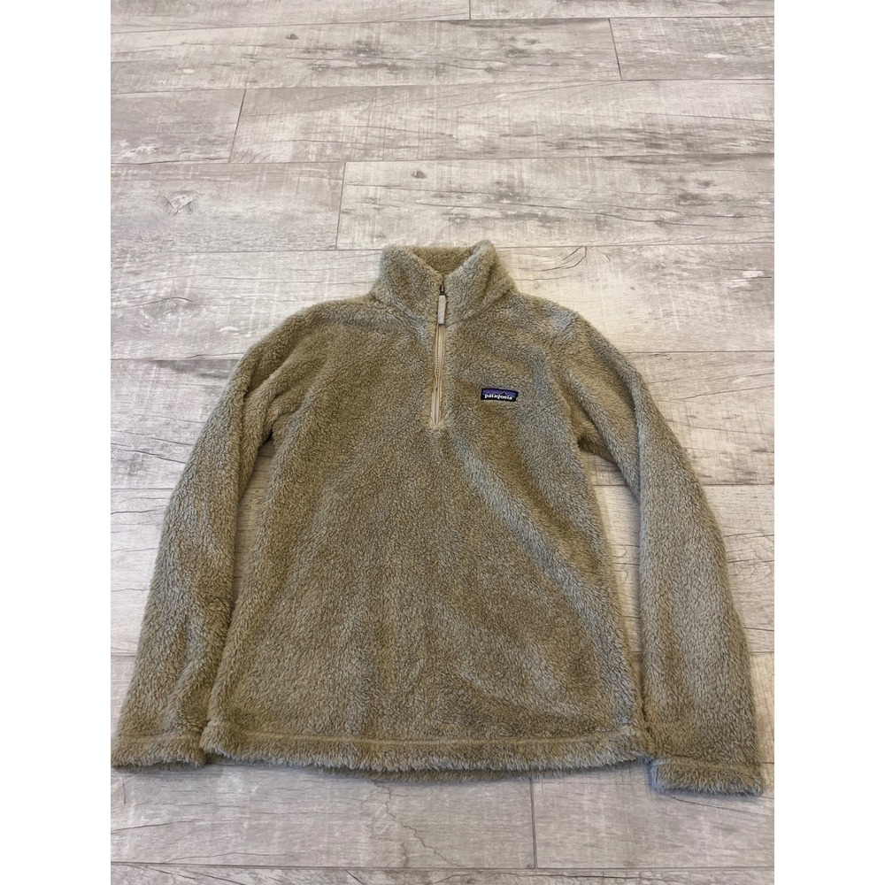 Patagonia Women's Fuzzy Fleece Quarter Zip Pullover Tan‎ XS - Picture 2 of 7